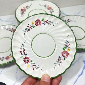 4 pc Teacup Saucer Floral Design Set